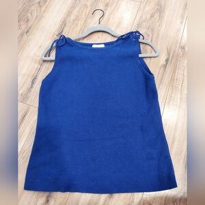 K.B. Collection Tank Top Woman Size M Cobalt Blue Scoop Sleeveless  Knit Stretch